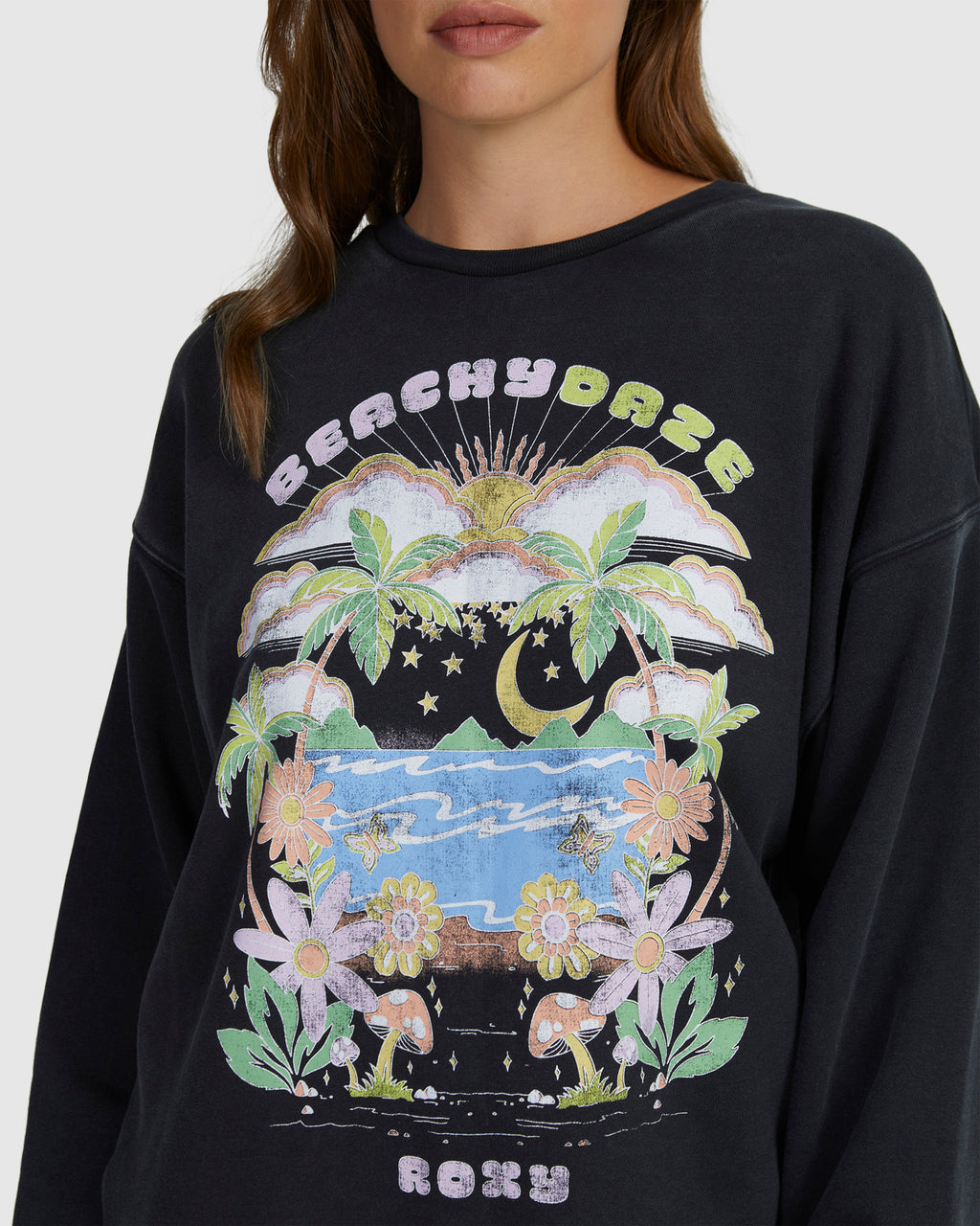 Womens Into The Night Long Sleeve Sweatshirt