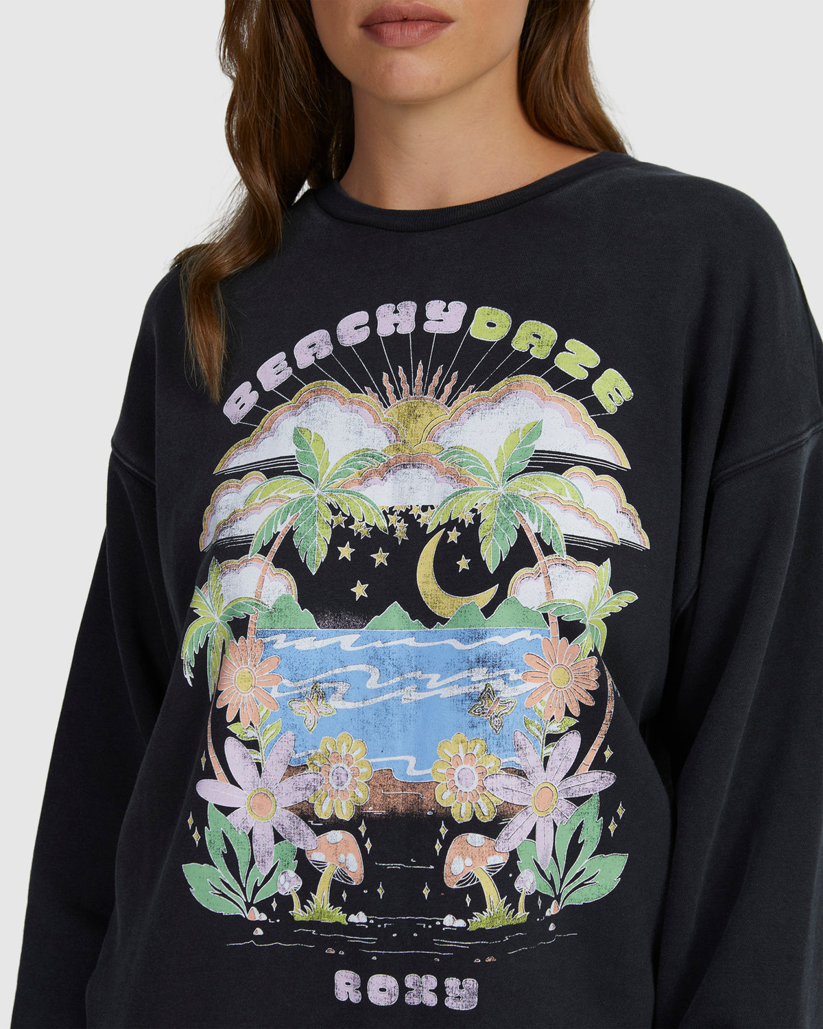 Womens Into The Night Long Sleeve Sweatshirt