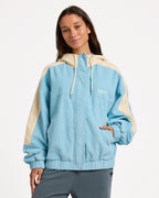 Womens Duo Cord Zip Up Hoodie Jacket