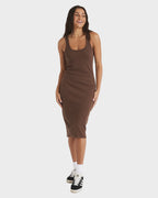 Womens Base Rib Dress Mini Dress