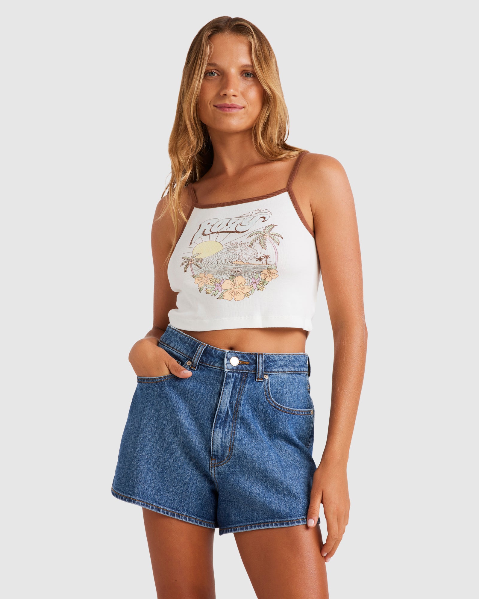 Womens Sunrise Wave Tank Top Australia