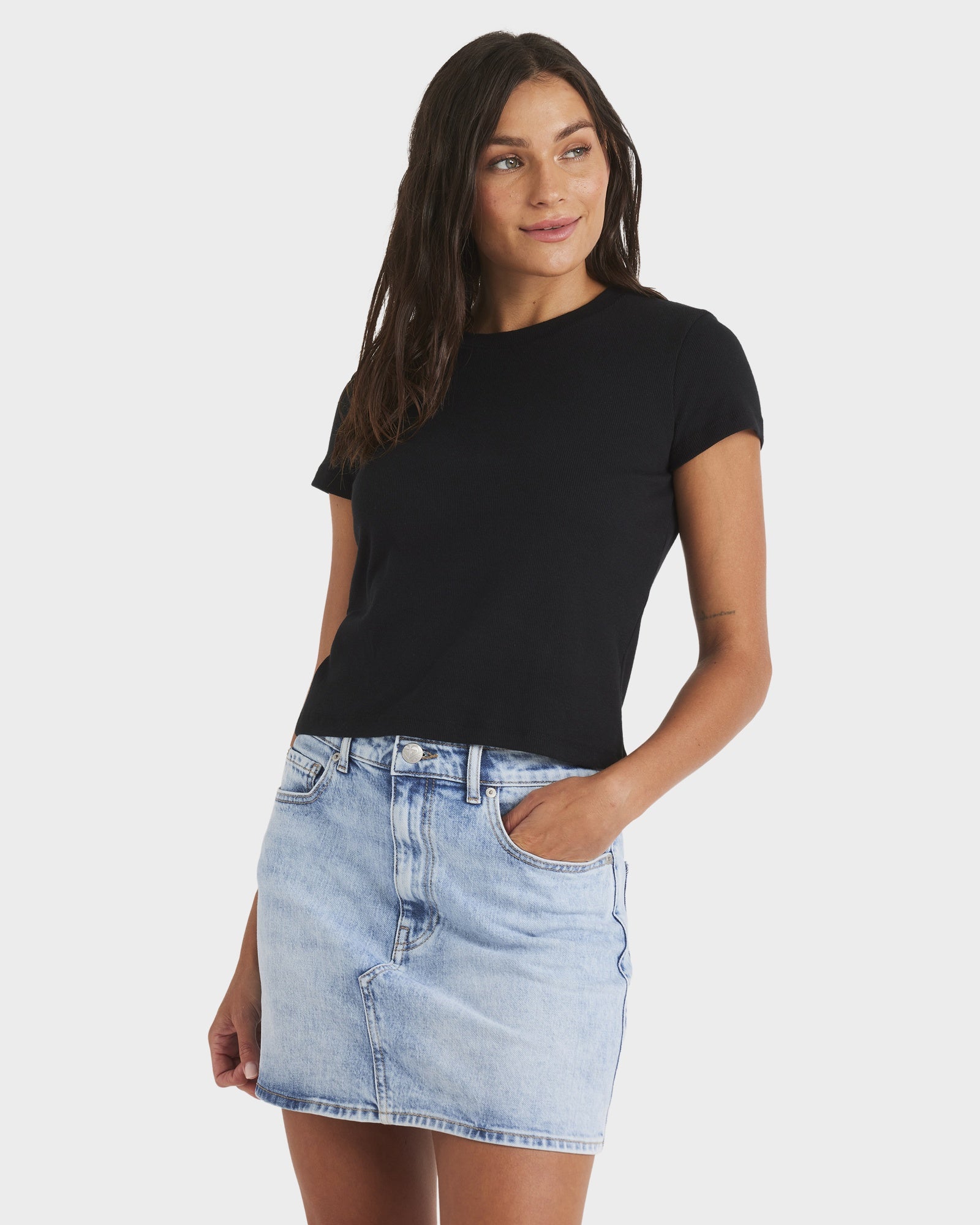 Womens Base Rib Crew Neck T-Shirt Australia