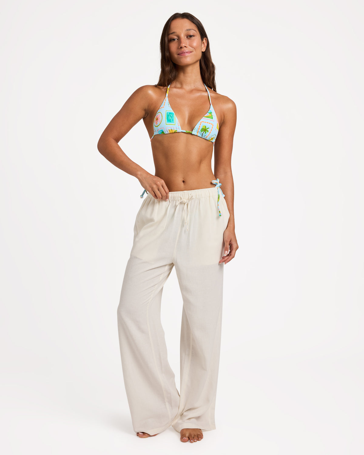 Womens Hibiscus Beach Pants