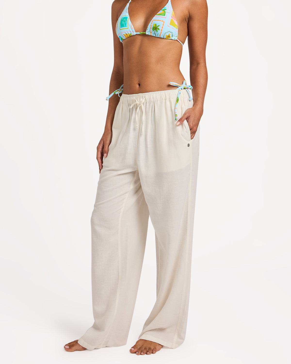 Womens Hibiscus Beach Pants