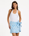 Womens Cactus Flower Wrap Mini Skirt