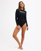 Womens Heater Long Sleeve One Piece Swimsuit