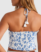 Womens Warm Waters Printed Halter Top