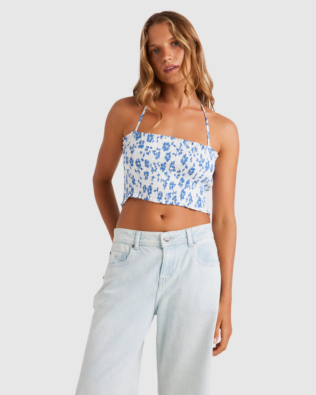 Womens Warm Waters Printed Halter Top
