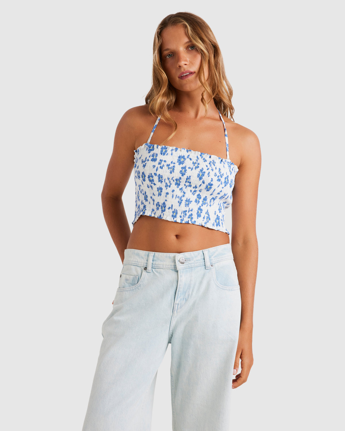 Womens Warm Waters Printed Halter Top