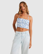 Womens Warm Waters Printed Halter Top