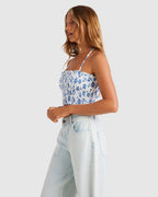 Womens Warm Waters Printed Halter Top