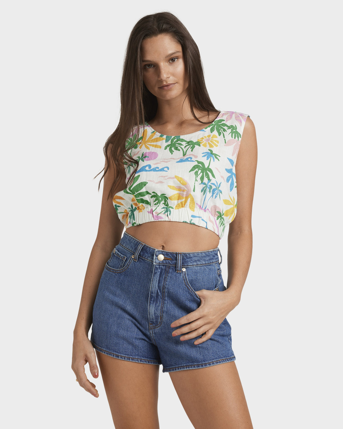 Womens Surfari Crop Top