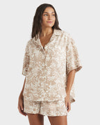 Womens Bisous Shirt Printed Button Down Shirt