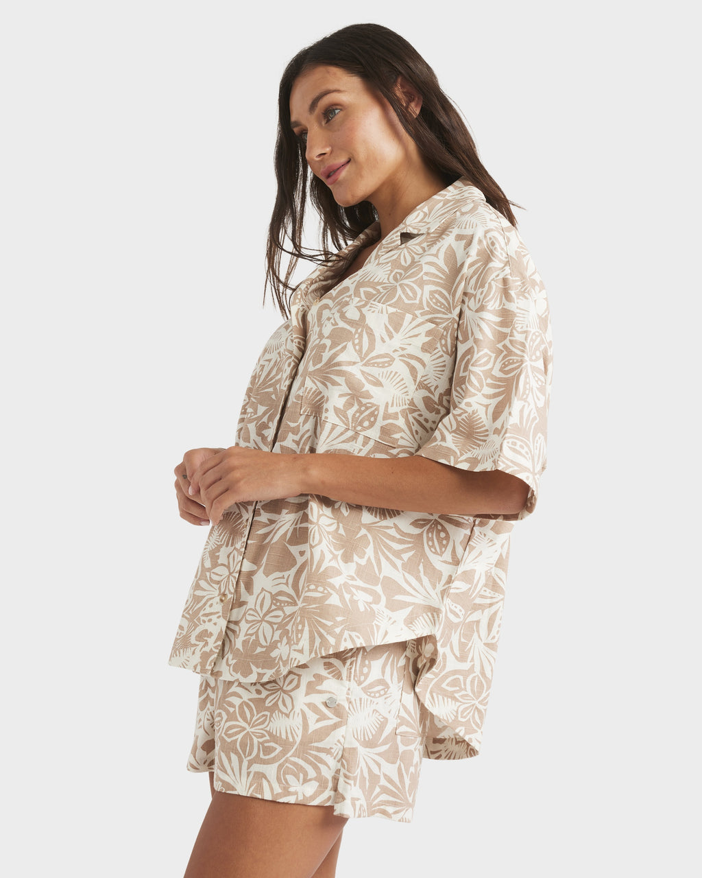 Womens Bisous Shirt Printed Button Down Shirt
