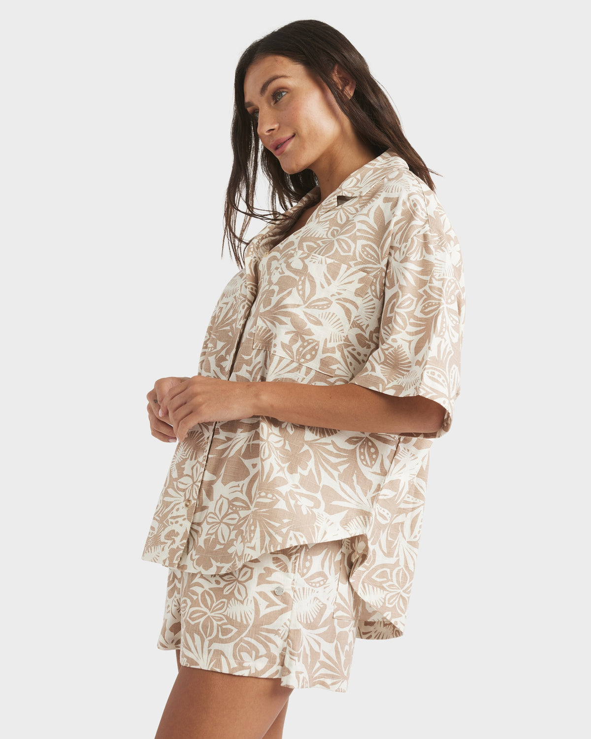Womens Bisous Shirt Printed Button Down Shirt