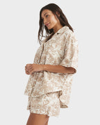 Womens Bisous Shirt Printed Button Down Shirt