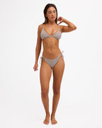 Womens Sunset Stripe Fixed Tri Bikini Top
