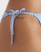 Womens Gingham Cheeky Tie Side Bikini Bottom