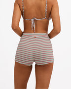 Womens Sunset Stripe Shorty Bikini Bottom