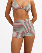 Womens Sunset Stripe Shorty Bikini Bottom