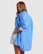 Womens Sun And Sand Beach Shirt Cover-Up