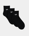 Womens Va Mini Black Crew Socks