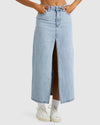 Womens Denim Maxi Skirt