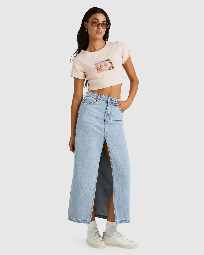 Womens Denim Maxi Skirt