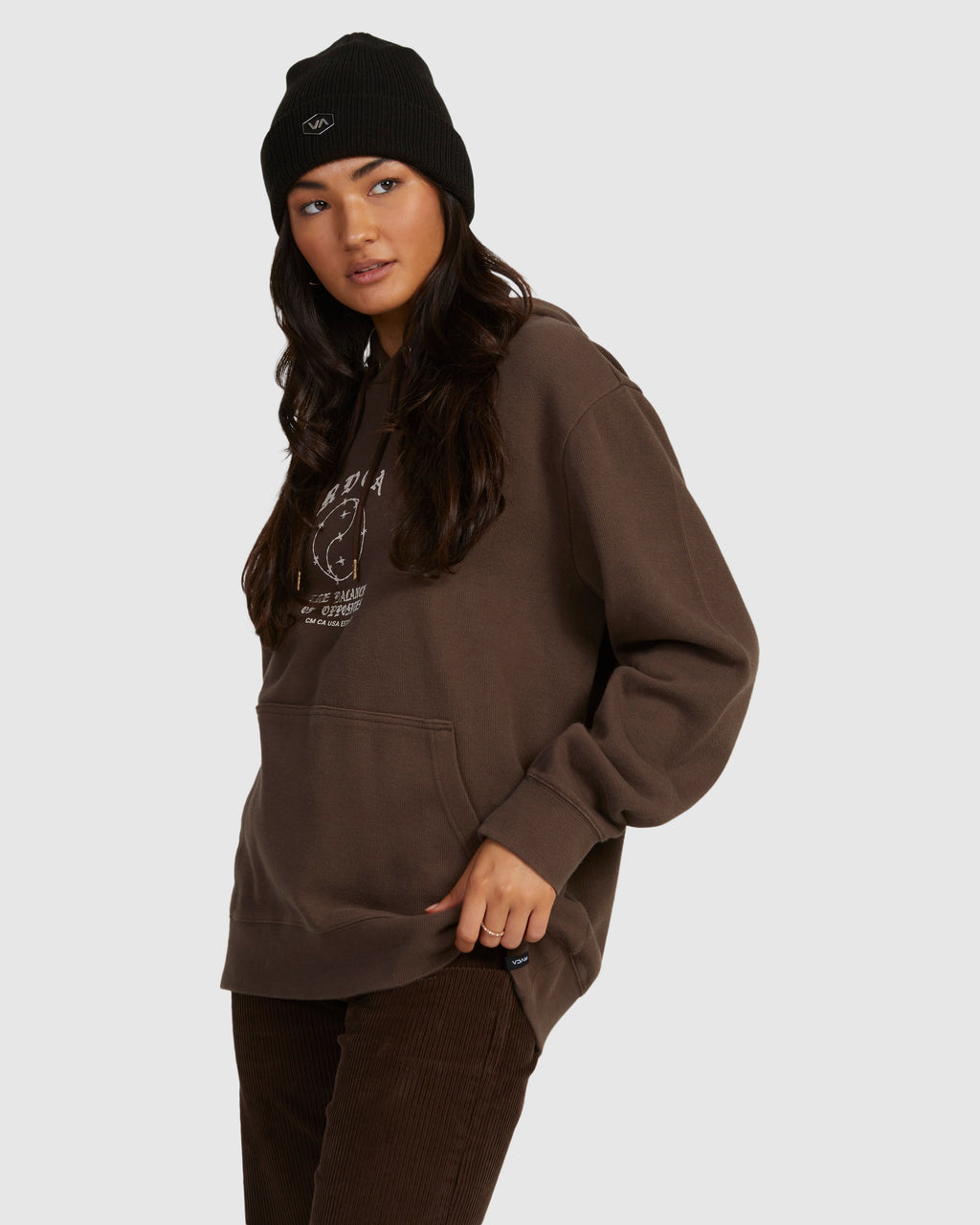 Womens Lax Slouched Pullover Hoodie