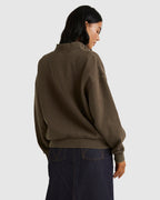 Womens RVCA County 1/4 Zip Crew Neck