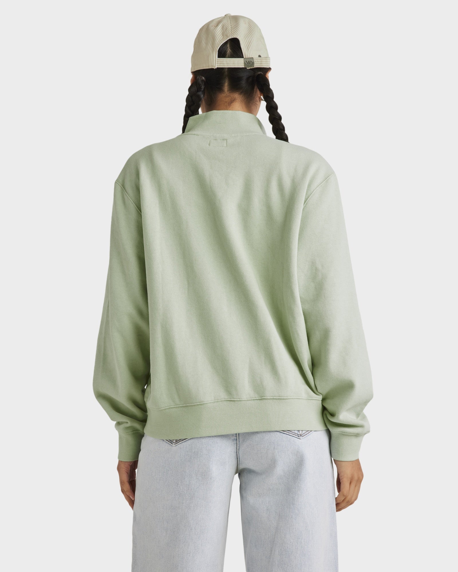 Womens Matcha Slouched Fleece Jacket