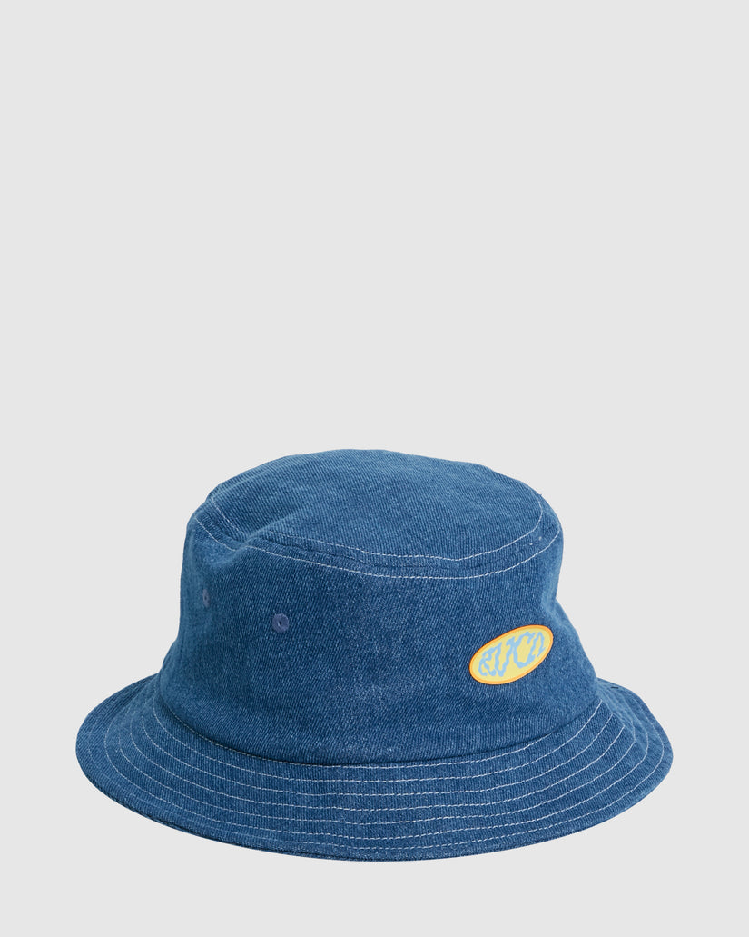 Womens Distort Denim Bucket Hat