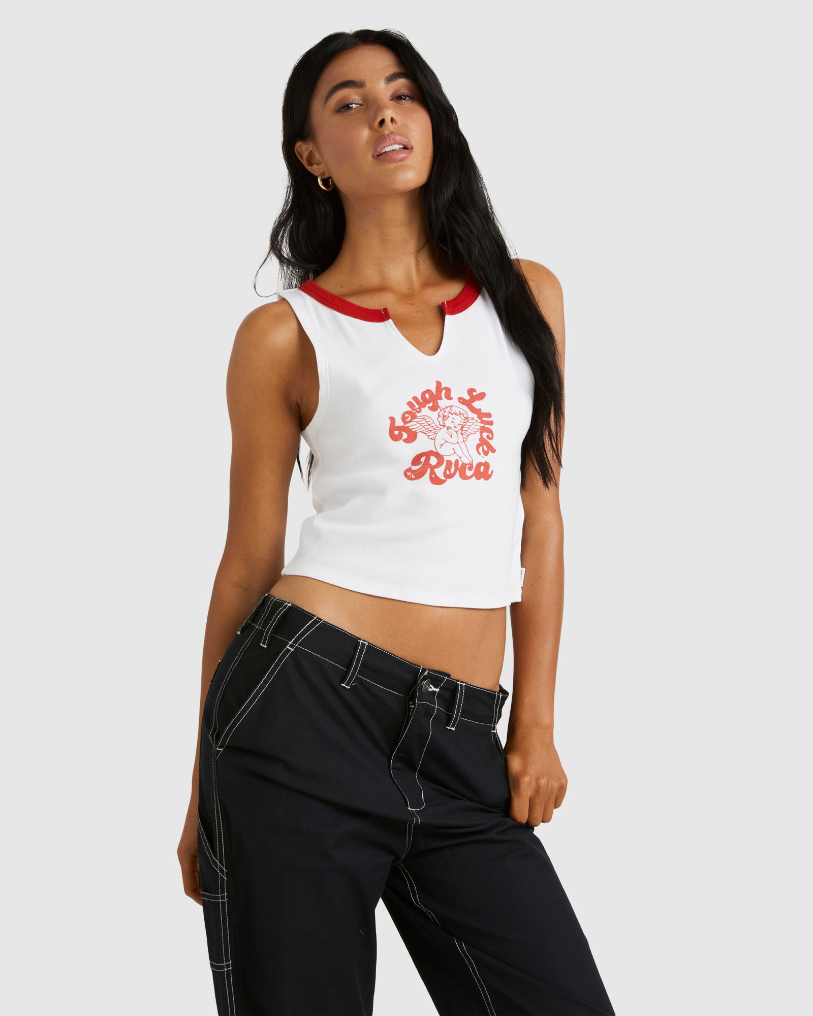 Womens Tough Luck Staple Tank Top Australia