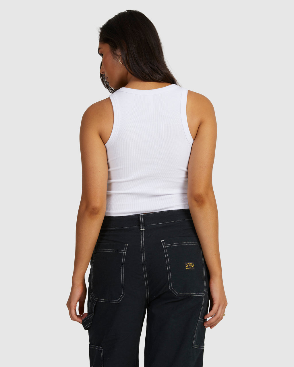 Womens Rvca Badge Staple Tank Top