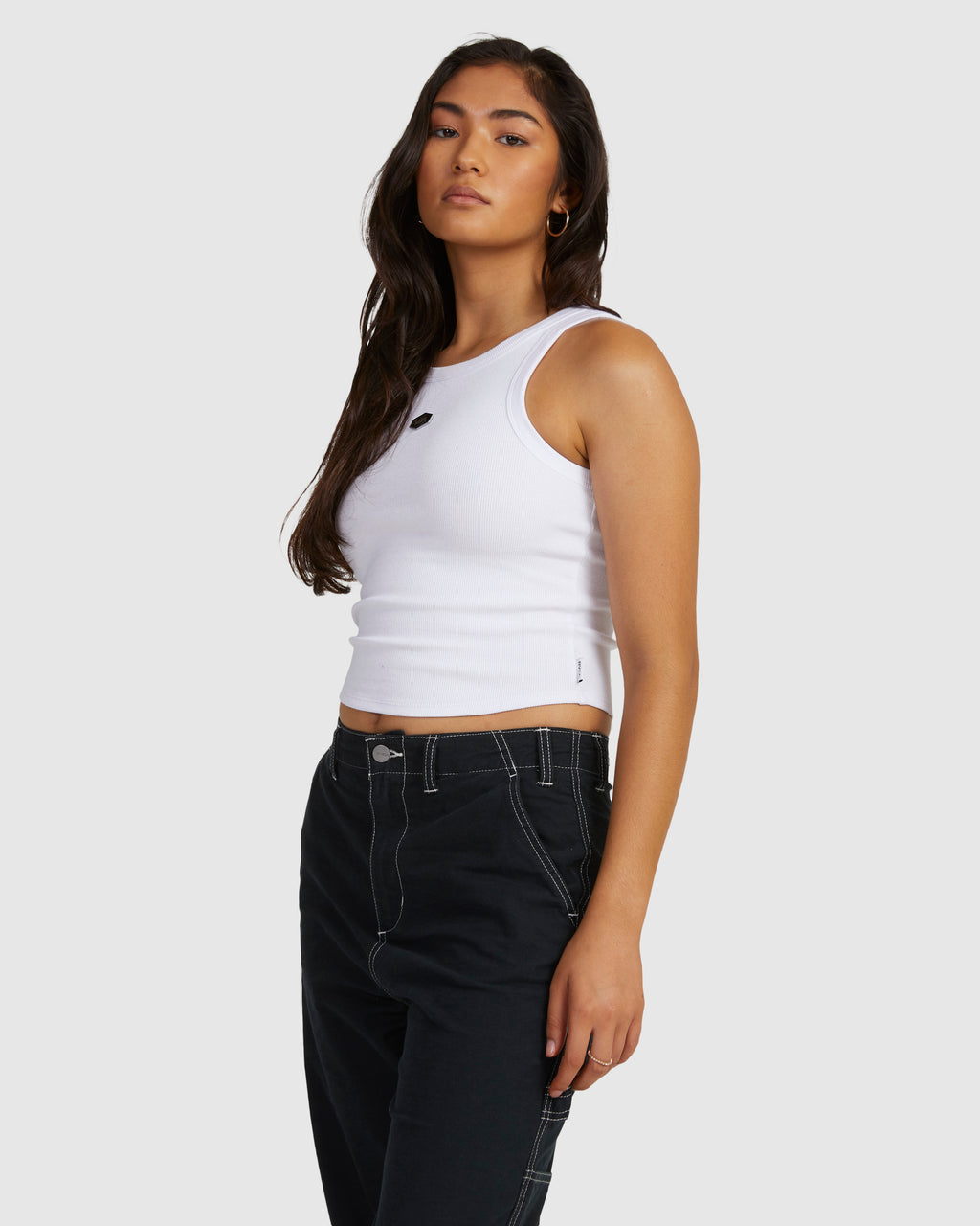 Womens Rvca Badge Staple Tank Top