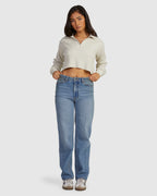 Womens Waffle Vintage Long Sleeve Shirt