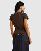Womens Rvca County Shrunken T-Shirt