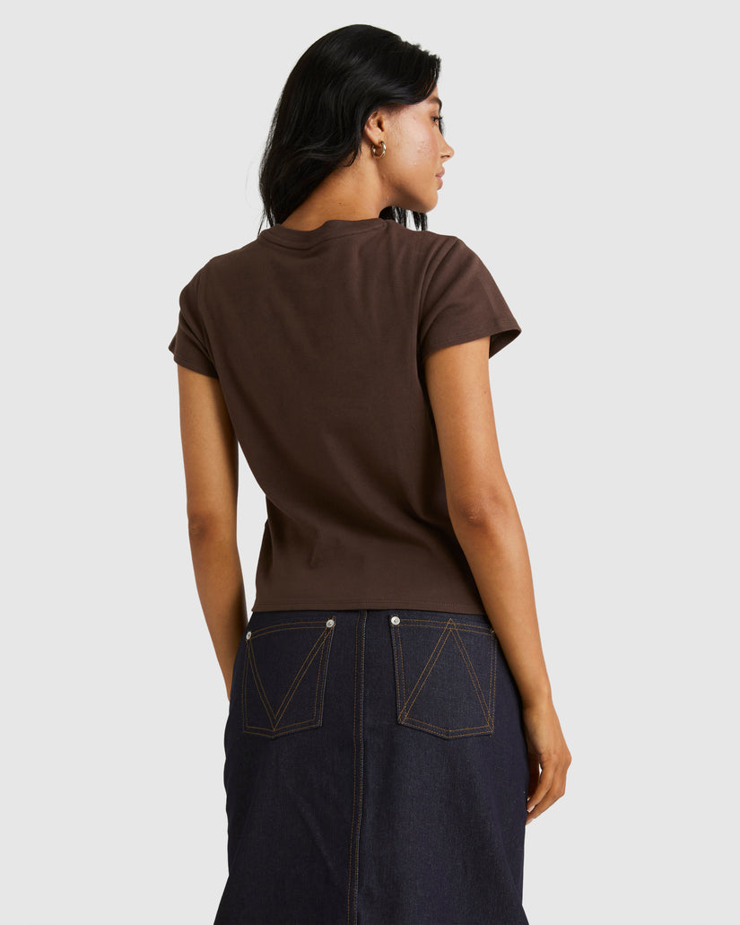 Womens Rvca County Shrunken T-Shirt