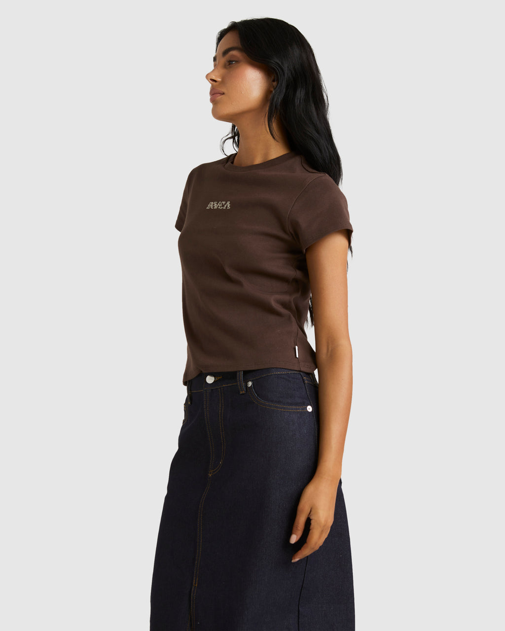 Womens Rvca County Shrunken T-Shirt