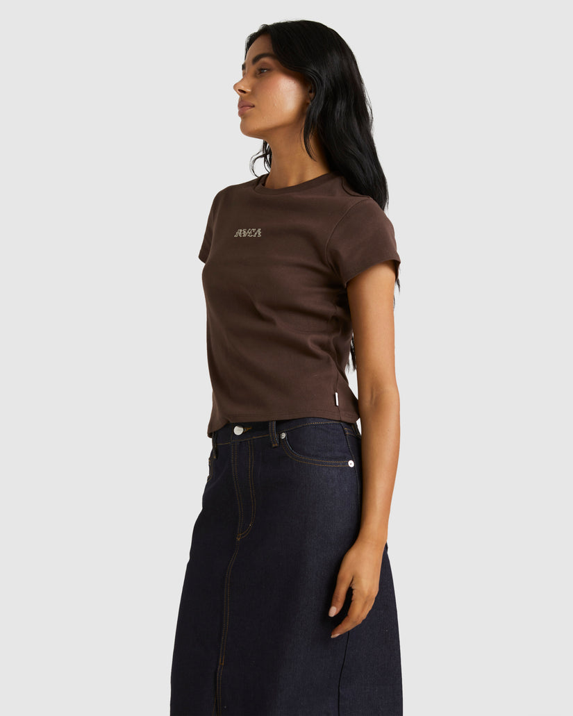 Womens Rvca County Shrunken T-Shirt