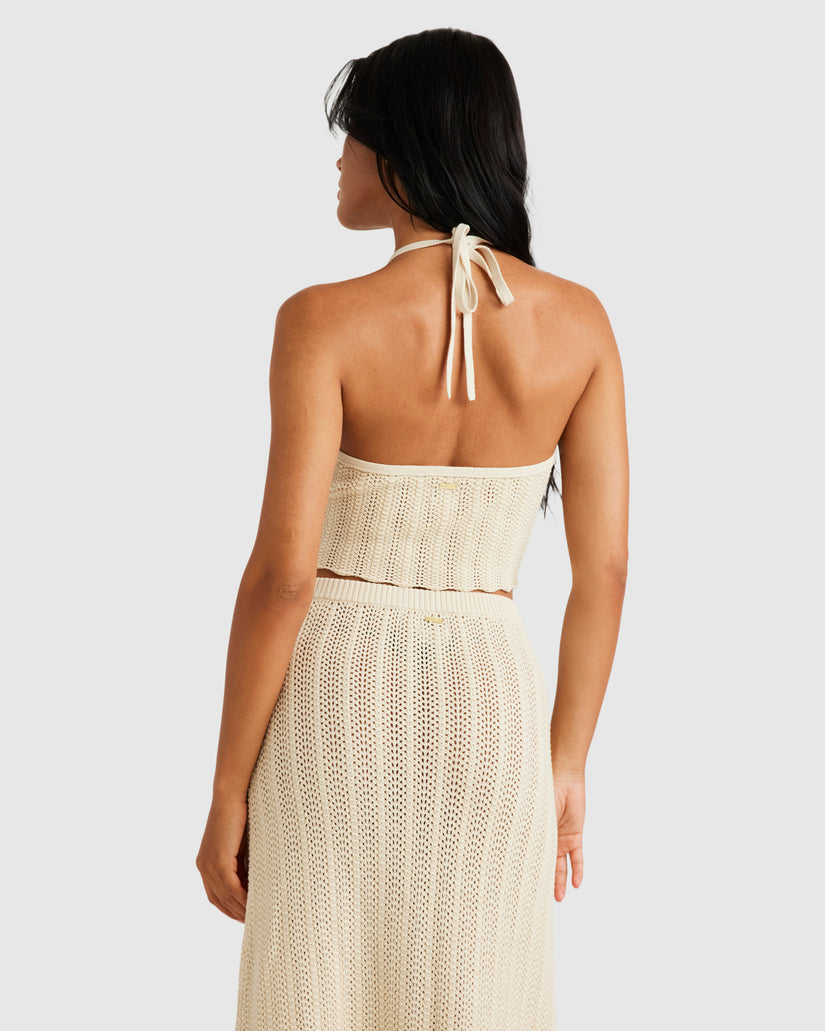 Womens Crochet Halter Tank Top