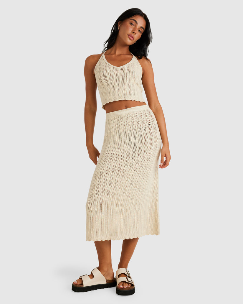 Womens Crochet Halter Tank Top