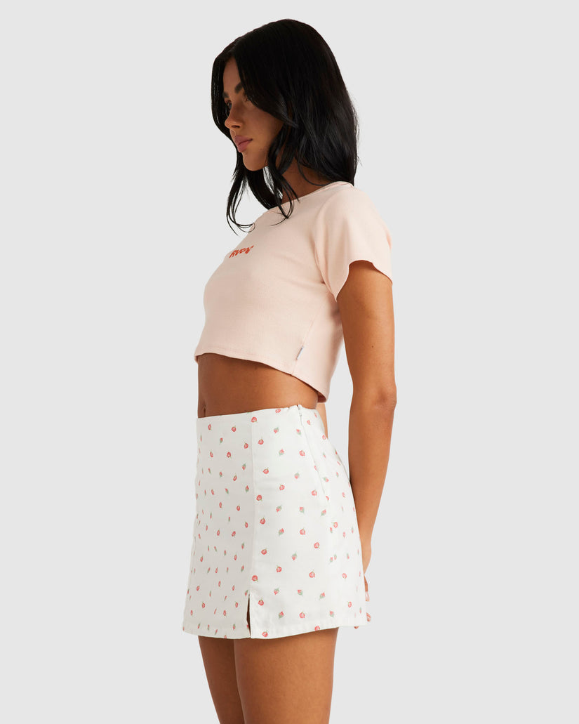 Womens Cherries Half Baby T-Shirt