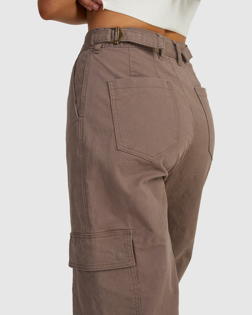 Womens Twill Cargo Pants