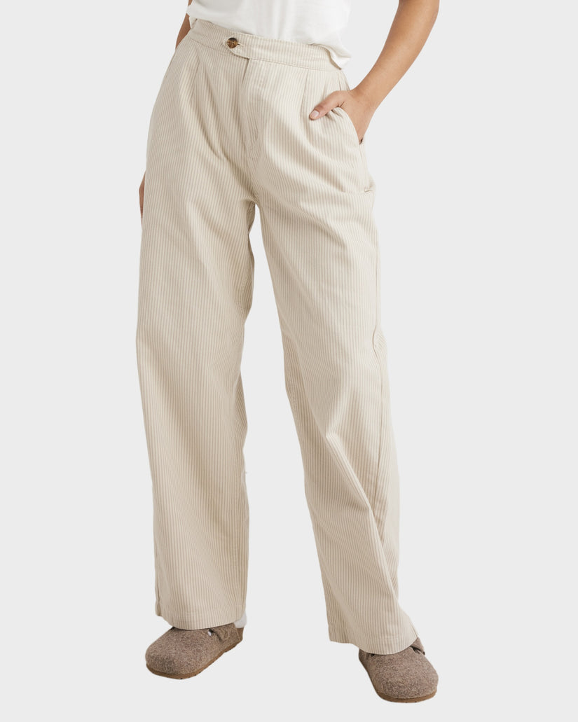 Womens Stripe Hudson Linen Pants