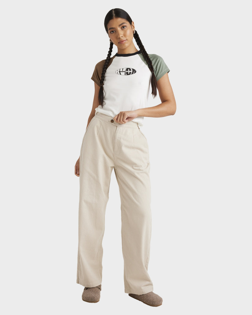 Womens Stripe Hudson Linen Pants