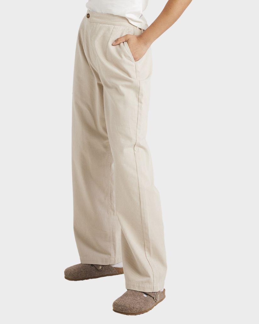 Womens Stripe Hudson Linen Pants