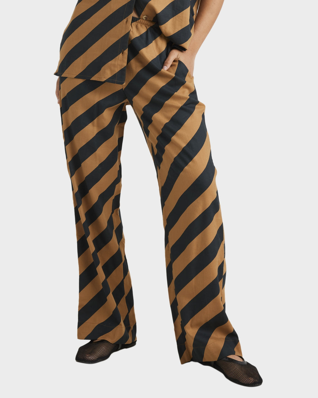 Womens Milspec Stripe Holiday Elastic Waist pants