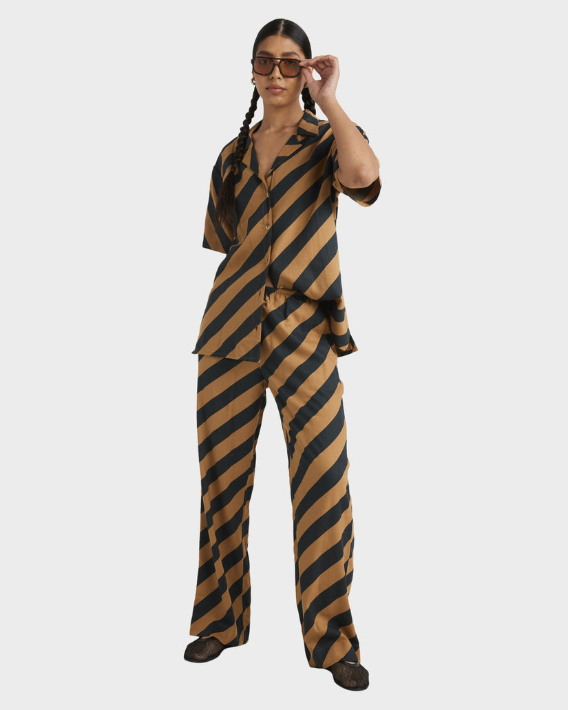 Womens Milspec Stripe Holiday Linen Pants