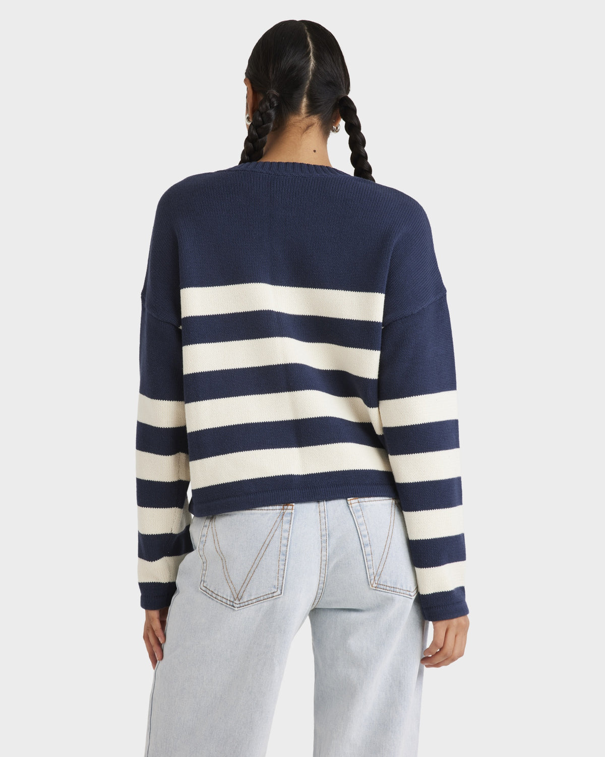 Womens Ivy Stripe Crew Neck